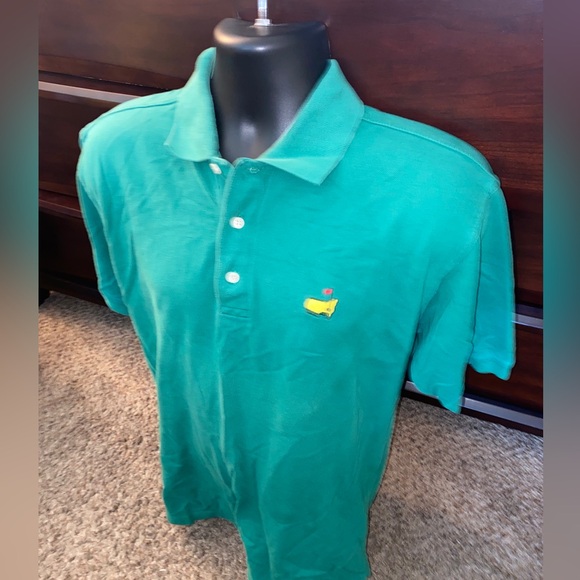 AUGUSTA NATIONAL GOLF SHOP Slazenger Size Medium Masters Green Polo - Picture 2 of 6